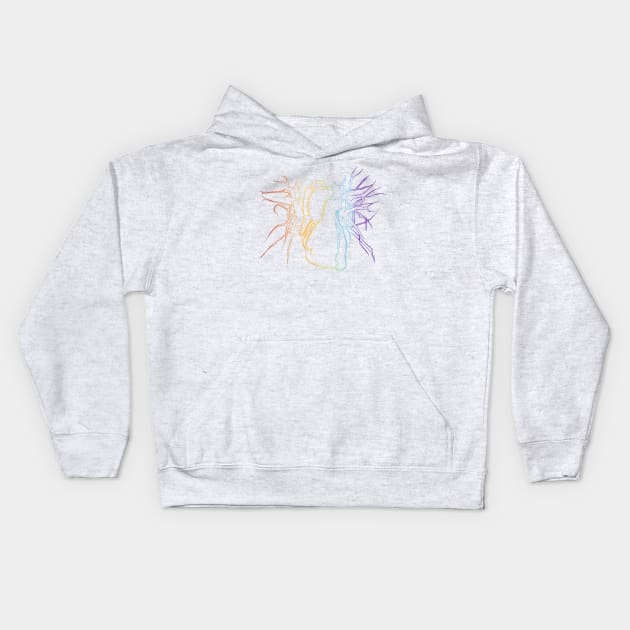 Rainbow Heart Kids Hoodie by cre8tive-liv